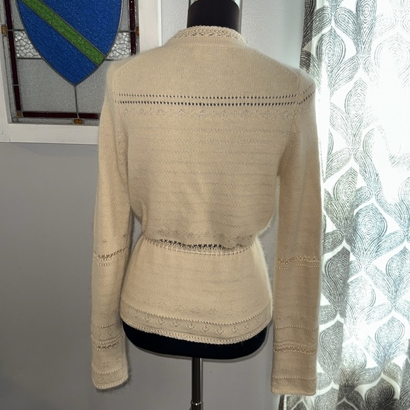 The Limited Y2K Angora Blend Tie Front Cardigan SZ Medium - Picture 7 of 9